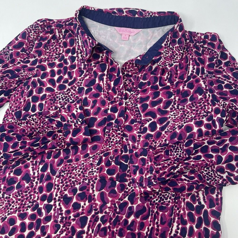 Lilly Pulitzer‎ Davie Hollyhock Gigi Giraffe Print Dress Size 0 *No Belt*